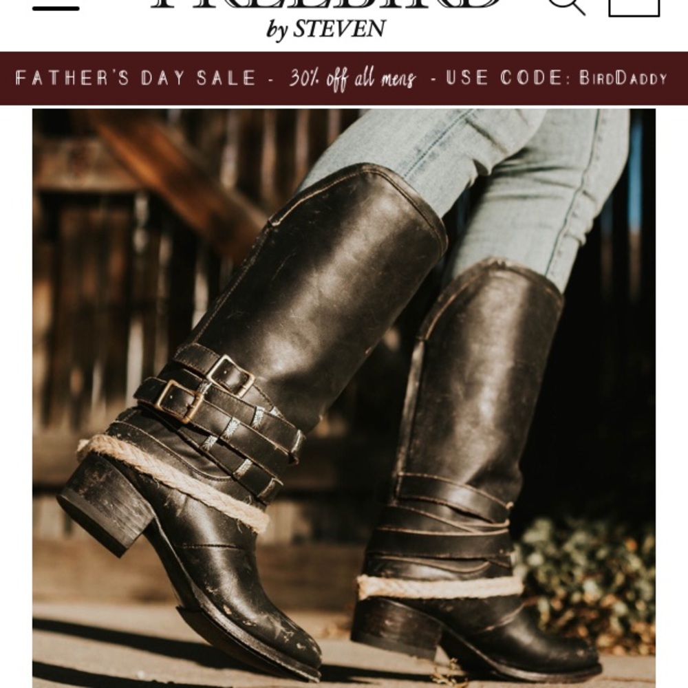 Freebird black leather boots